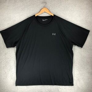 Under Armour Mens 4XL Black Loose Fit Short Sleeve Performance Active T-Shirt